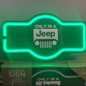Jeep Green LED Wall Sign